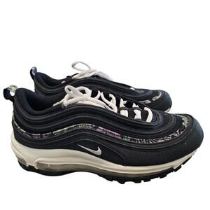 Nike Air Max 97 Next Nature Floral Tapestry Sneakers Womens Sz 8 Shoes Black Gym